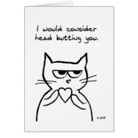 Funny Valentine - The Cat Might Possibly Like You Card