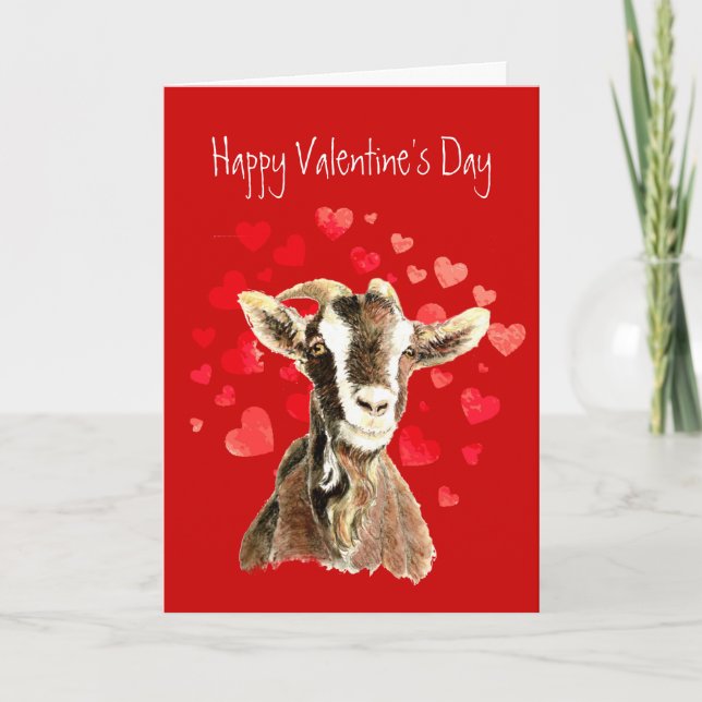 Funny Valentine to Favorite Old Goat, humor Holiday Card (Front)