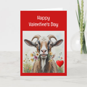 Funny Valentine to Old Goat, humor Holiday Card