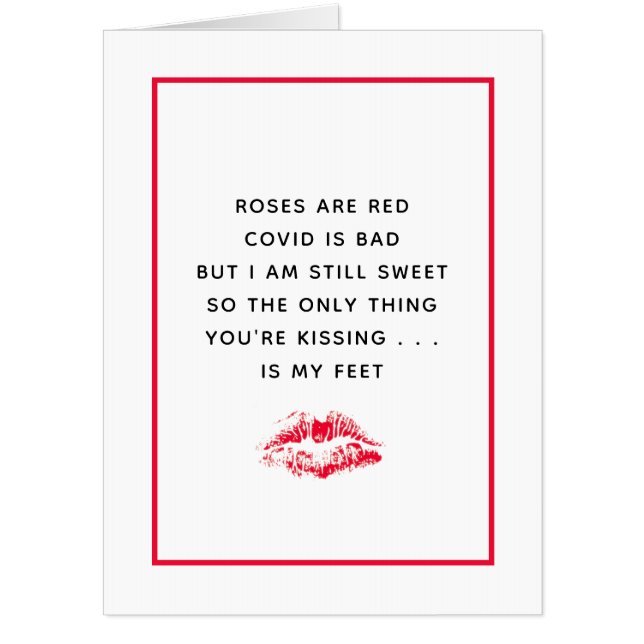 Funny Valentines 2021 Covid Poem Jumbo Card (Front)