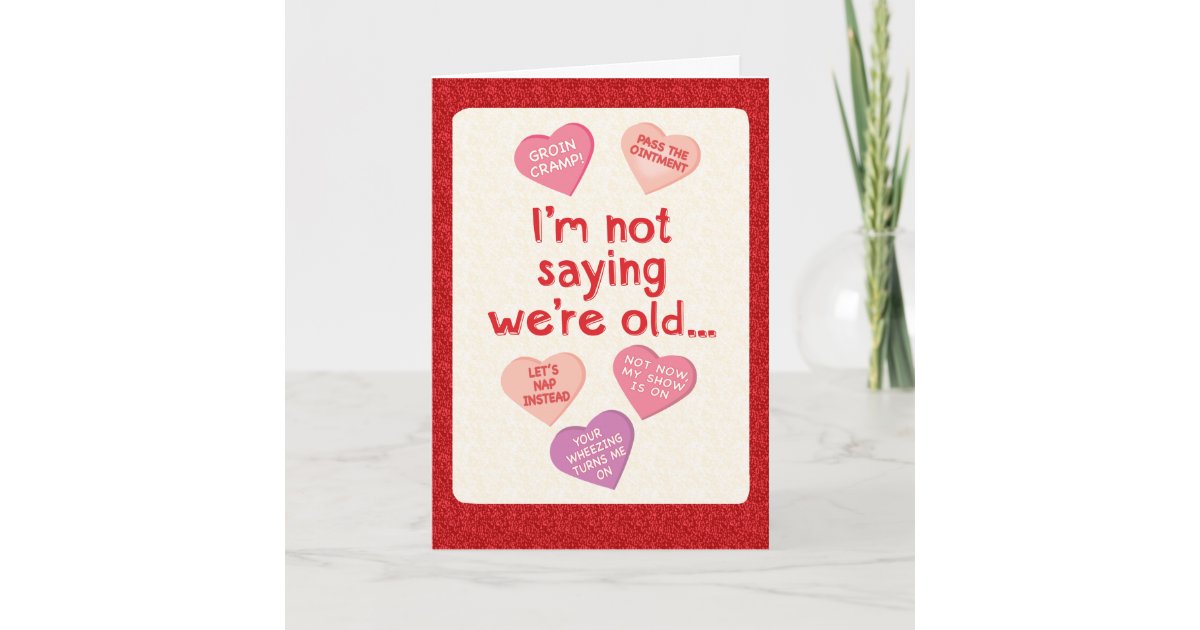 Funny Valentine's Card: Old Candy Hearts Holiday Card ...