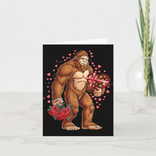 Funny Valentines Day Bigfoot Heart Love Sasquatch  Card
