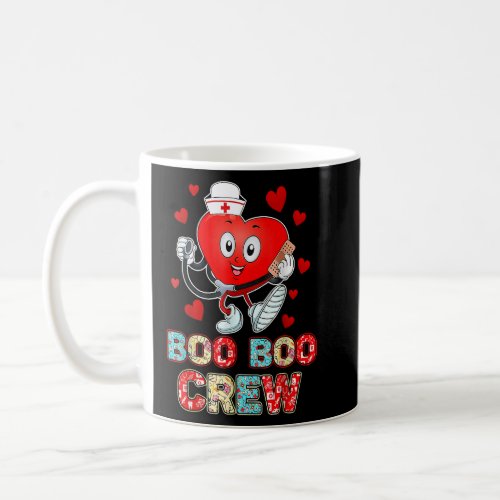 Funny Valentines Day Boo Boo Crew Nurse Cute Hear Coffee Mug