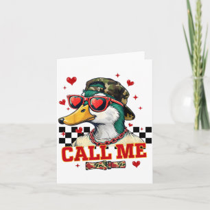 Funny Valentine's Day Boy Duck Hunting Call Me Tod Card
