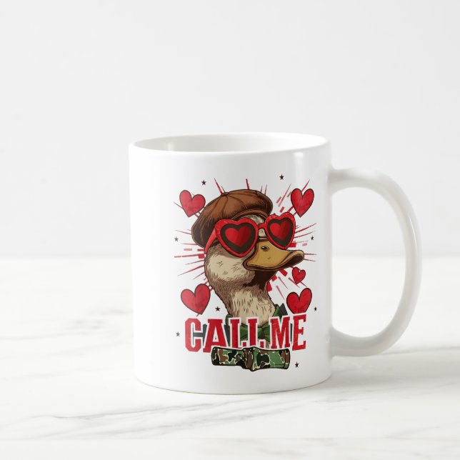 Funny Valentine's Day Boy Duck Hunting Call Me Tod Coffee Mug (Right)
