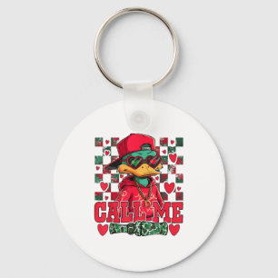 Funny Valentine's Day Boy Duck Hunting Call Me Tod Keychain