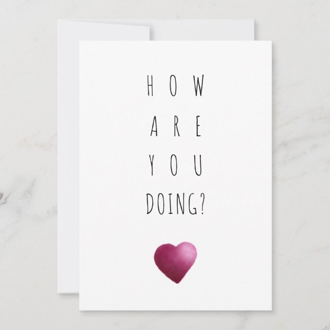 Funny Valentine's Day Card How are you doing (Front)