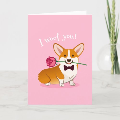 Funny Valentines Day Card _ I Woof You Card
