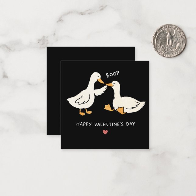Funny Valentine's Day Card - Silly Goose (Front/Back In Situ)