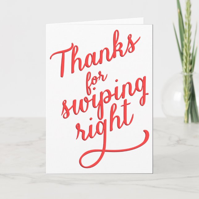 Funny Valentine's Day Card | Swipe Right (Front)
