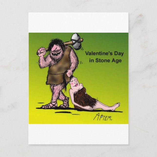Funny Valentine's Day Comic Holiday Postcard (Front)