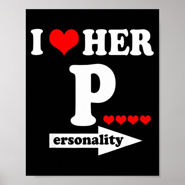 Funny Valentine's Day Couple Matching I Love Her I Poster (Front)