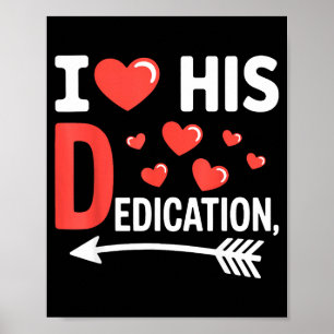 Funny Valentine's Day Couple Matching I Love His D Poster