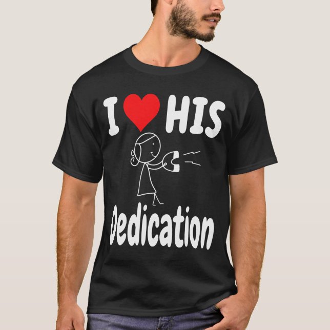 Funny Valentine's Day Couple Matching I Love His D T-Shirt (Front)