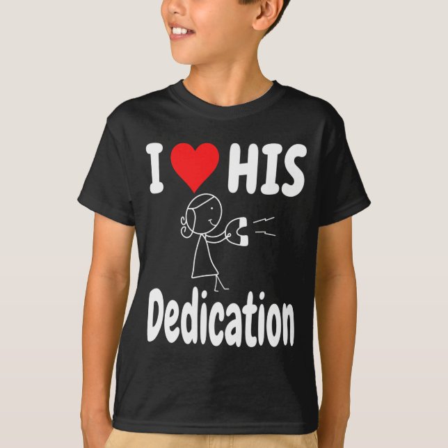 Funny Valentine's Day Couple Matching I Love His D T-Shirt (Front)