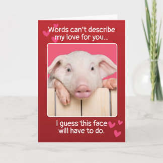 Funny Valentines Day Customizable Face Holiday Card