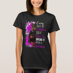 Funny Valentines Day Doberman Mom Mother Mommy Par T-Shirt