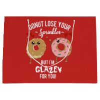 Funny Valentine's Day Donut Love Relationships Large Gift Bag