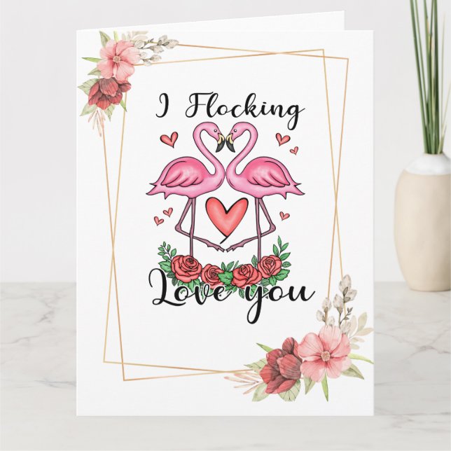 Funny Valentine's Day Folded Greeting Card (Front)