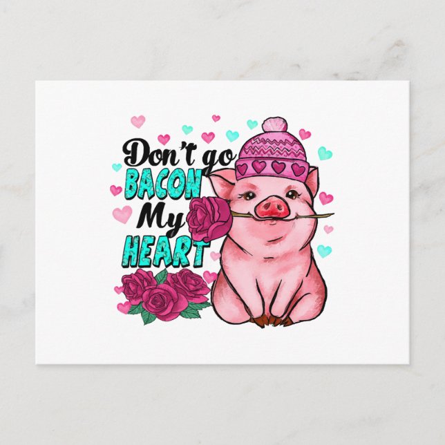 Funny Valentine's Day for Farm Animals lover 💖 Holiday Postcard (Front)