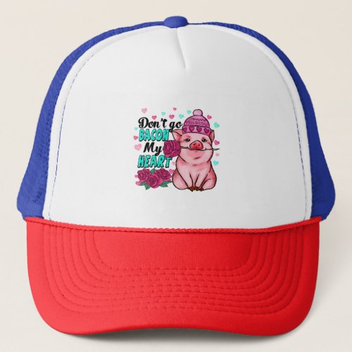 Funny Valentines Day for Farm Animals lover  Trucker Hat