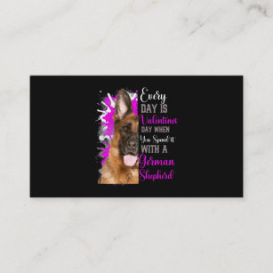 Funny Valentines Day German Shepherd Mom Mother Ow Business Card