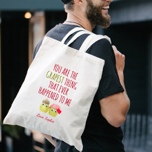 Funny Valentine's Day Gift for Husband, Fruit Love Tote Bag