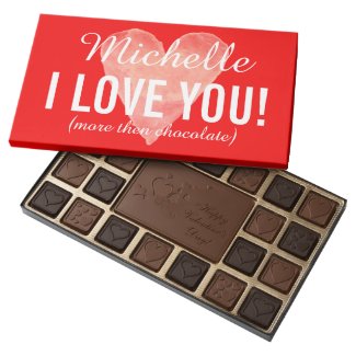 Funny Valentines Day gift | I love you more then.. Assorted Chocolates