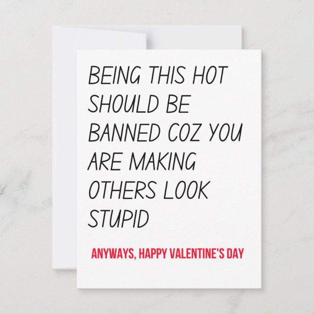 Funny Valentines Day gifts & card (Front)