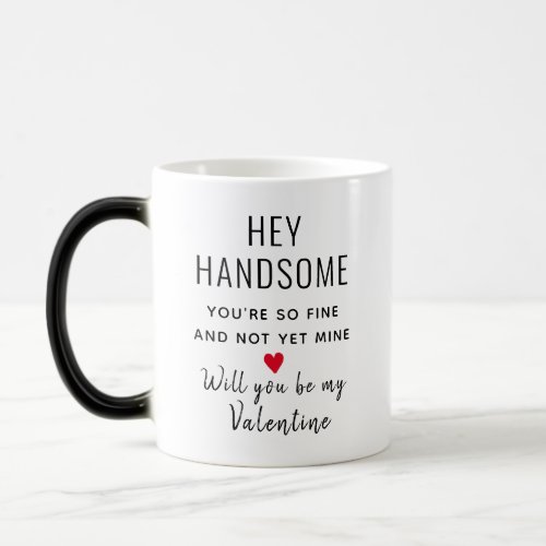 Funny Valentines Day Handsome Boyfriend Poem Magic Mug