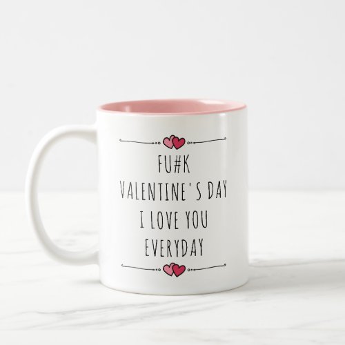 Funny Valentines Day Heart Two_Tone Coffee Mug