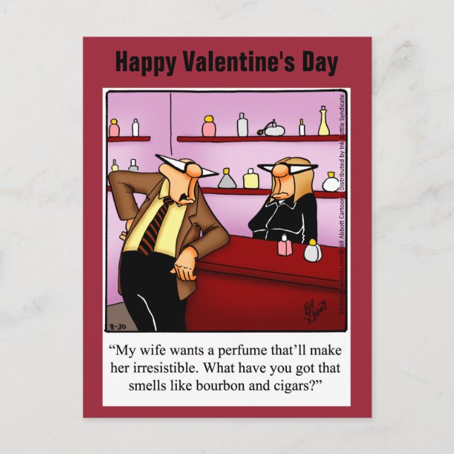 Funny Valentine's Day Humor Postcard (Front)