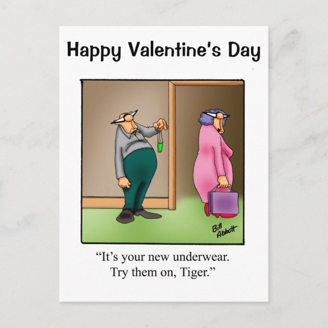 Funny Valentine's Day Humor Postcard (Front)