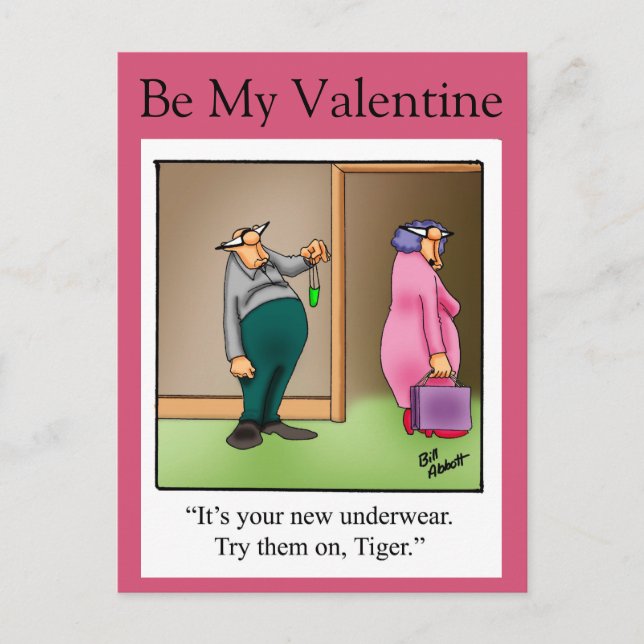Funny Valentine's Day Humor Postcard (Front)
