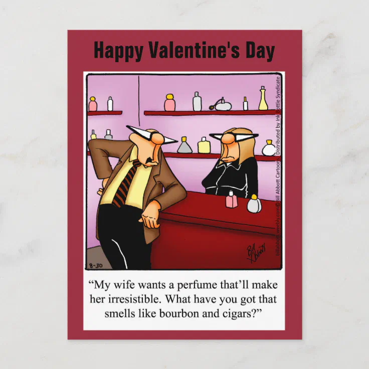 Funny Valentine's Day Humor Postcard | Zazzle
