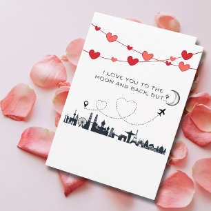 Funny Valentine's Day I Love you to the Moon But.. Card