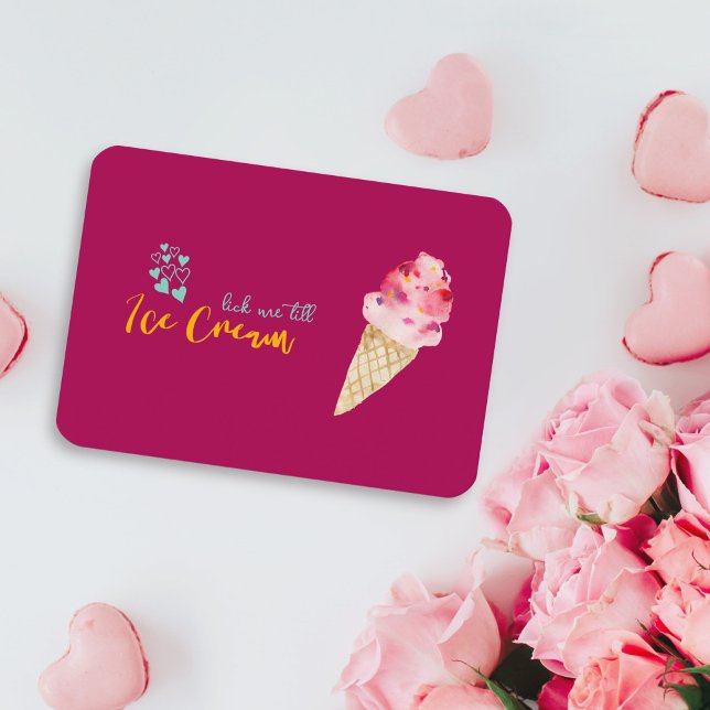 Funny Valentine's Day Ice Cream Joke Quote Card (Creator Uploaded)