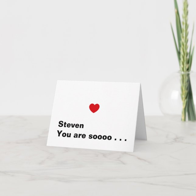 Funny Valentines Day Kiss Boyfriend Personalized  Holiday Card (Front)