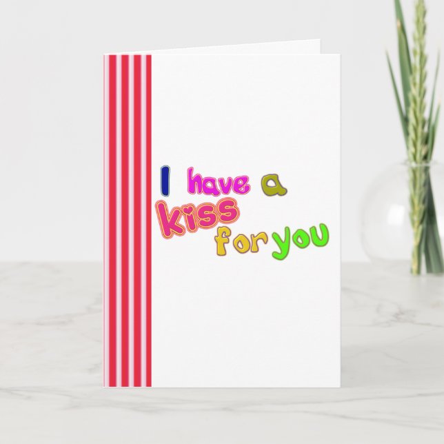 Funny Valentine's day_ kiss Card (Front)
