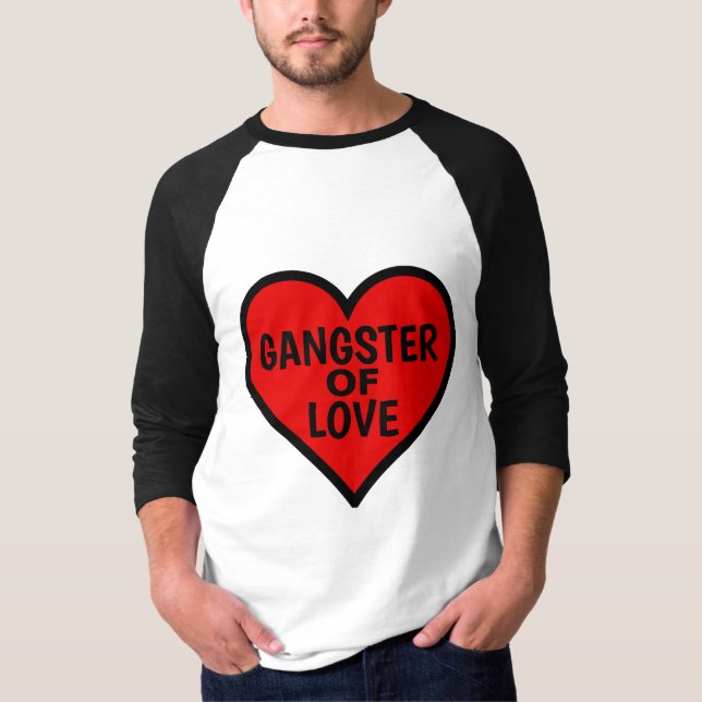 Funny Valentine's Day, Men's T-shirts, Gangster T-Shirt (Front)