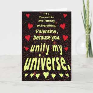 Funny Valentine's Day Outer Space Geek Love Holiday Card