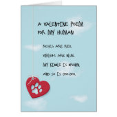 Funny Valentine's Day Poem from the Dog (Front)