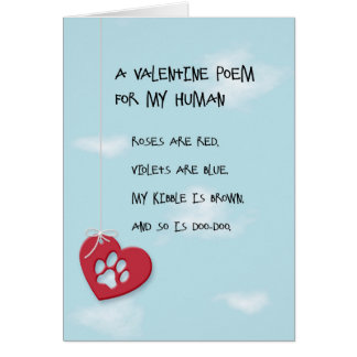 Funny Valentine's Day Poem from the Dog Cards