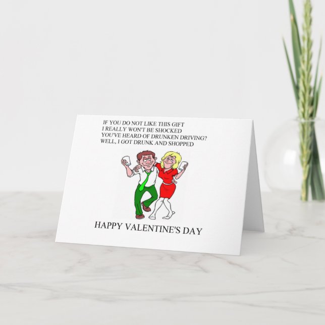 funny valentine's day poem holiday card (Front)