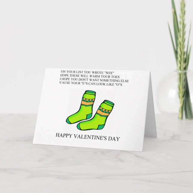 funny valentine's day poem holiday card (Front)