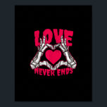 Funny Valentines Day Skeleton Heart Hands Poster<br><div class="desc">A funny Valentine’s Day skeleton hands heart. Playful,  romantic,  and witty.</div>