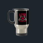 Funny Valentines Day Skeleton Heart Hands Travel Mug<br><div class="desc">A funny Valentine’s Day skeleton hands heart. Playful,  romantic,  and witty.</div>