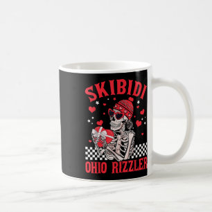 Funny Valentines Day Skibidi Ohio Rizzler Heart Sk Coffee Mug