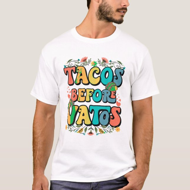 Funny Valentines Day Tacos T-Shirt (Front)