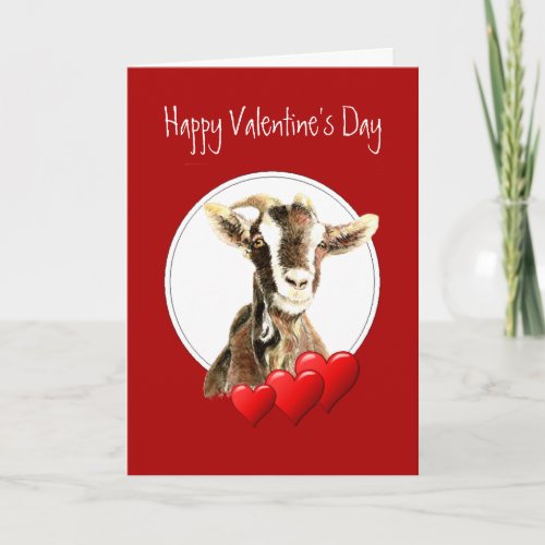 Funny Valentines Day to the Old Goat humor Holiday Card